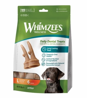 Whimzees Occupy Antler Dental Dog Chews pet coat care,skin health