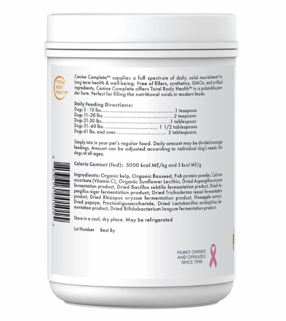 Wholistic Pet Organics Canine Complete Dog Supplements
