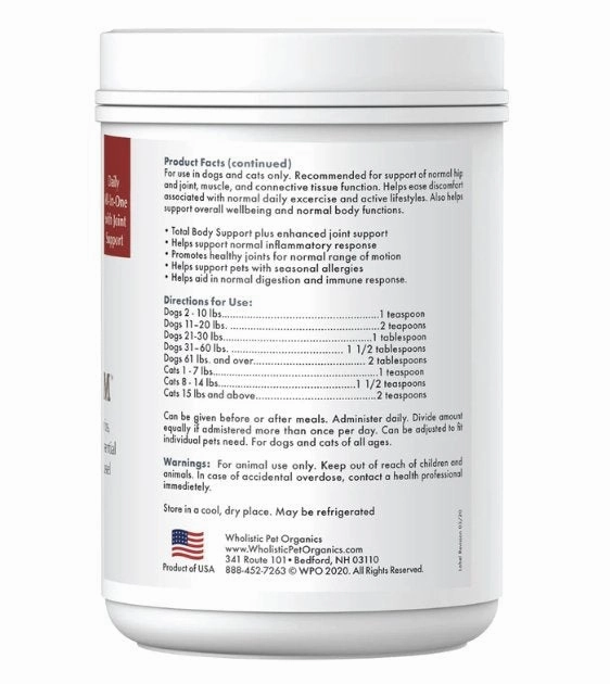 Wholistic Pet Organics Joint Mobility GLM Dog Supplements