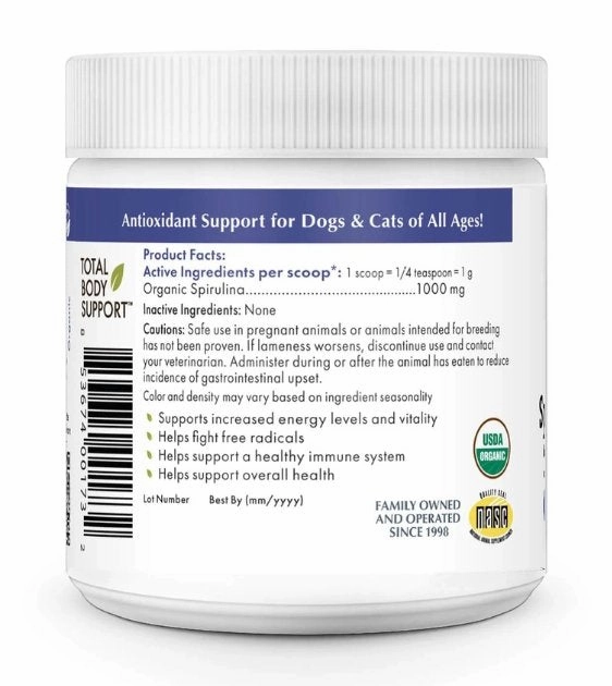 Wholistic Pet Organics Spirulina Powder (Immune System & Health Support) Dog Supplements