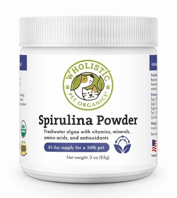 Wholistic Pet Organics Spirulina Powder (Immune System & Health Support) Dog Supplements pet housekeeping,dog mess kit