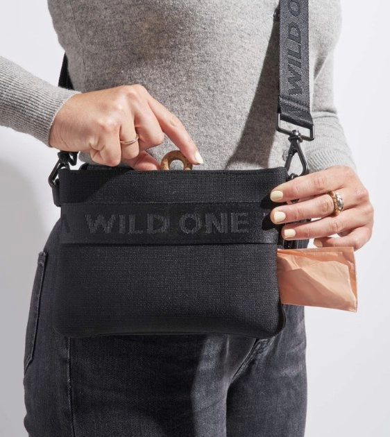 Wild One Recycled Knit Walking Treat Pouch (Black)