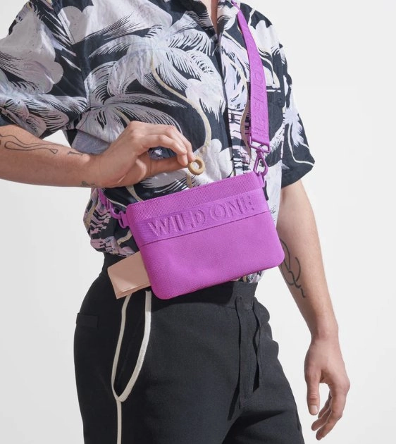 Wild One Recycled Knit Walking Treat Pouch (Orchid)
