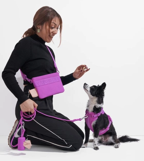 Wild One Recycled Knit Walking Treat Pouch (Orchid)