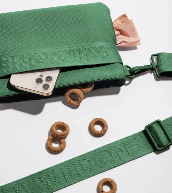 Wild One Recycled Knit Walking Treat Pouch (Spruce)