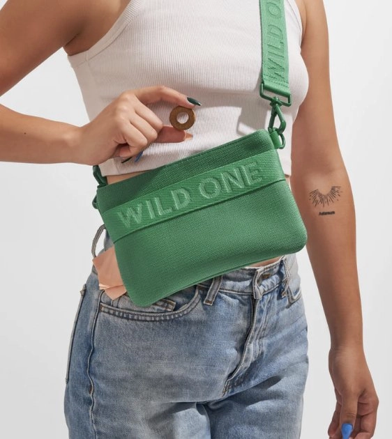 Wild One Recycled Knit Walking Treat Pouch (Spruce)
