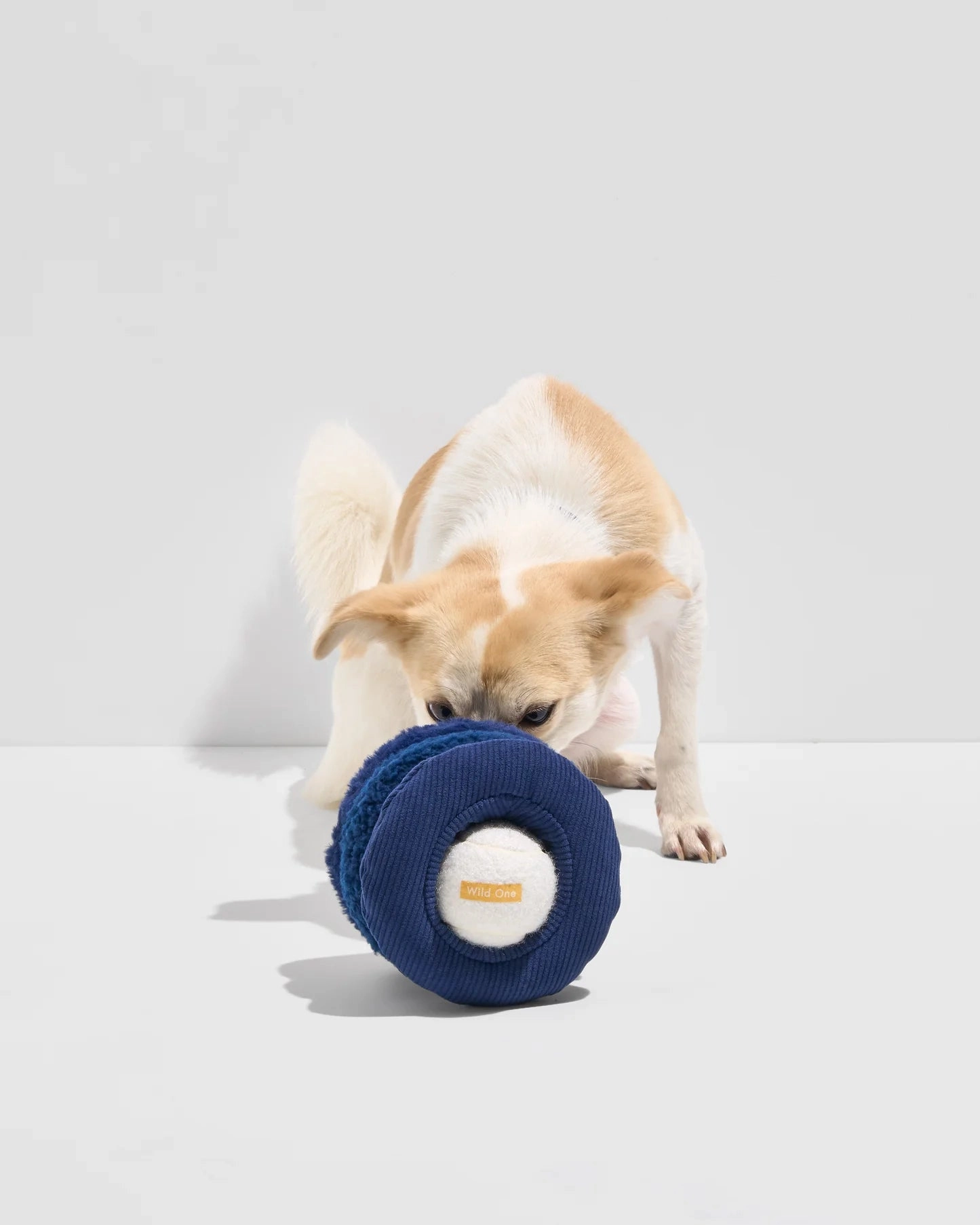 Wild One Tennis Tuft Puzzle Dog Toy (Navy)