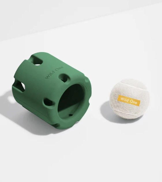 Wild One Tennis Tumble Dog Chew Toy (Spruce) dog chews,dog bones
