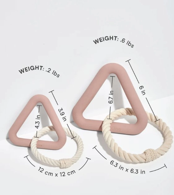 Wild One Triangle Tug Dog Chew Toy (Blush)