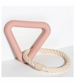 Wild One Triangle Tug Dog Chew Toy (Blush) dog chews,dog bones