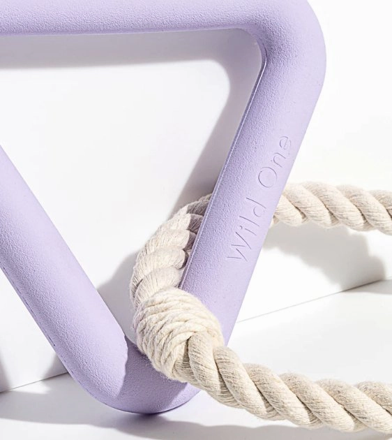 Wild One Triangle Tug Dog Chew Toy (Lilac)