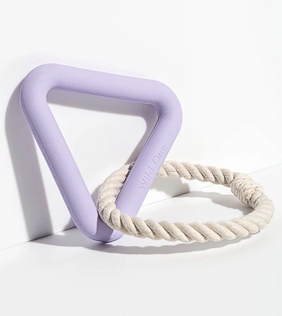 Wild One Triangle Tug Dog Chew Toy (Lilac) dog chews,dog bones