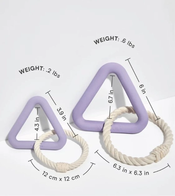 Wild One Triangle Tug Dog Chew Toy (Lilac)