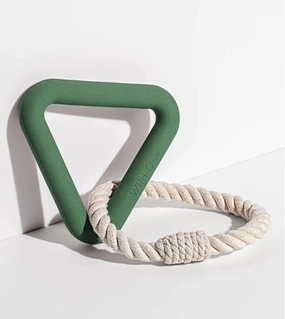 Wild One Triangle Tug Dog Chew Toy (Spruce) dog chews,dog bones