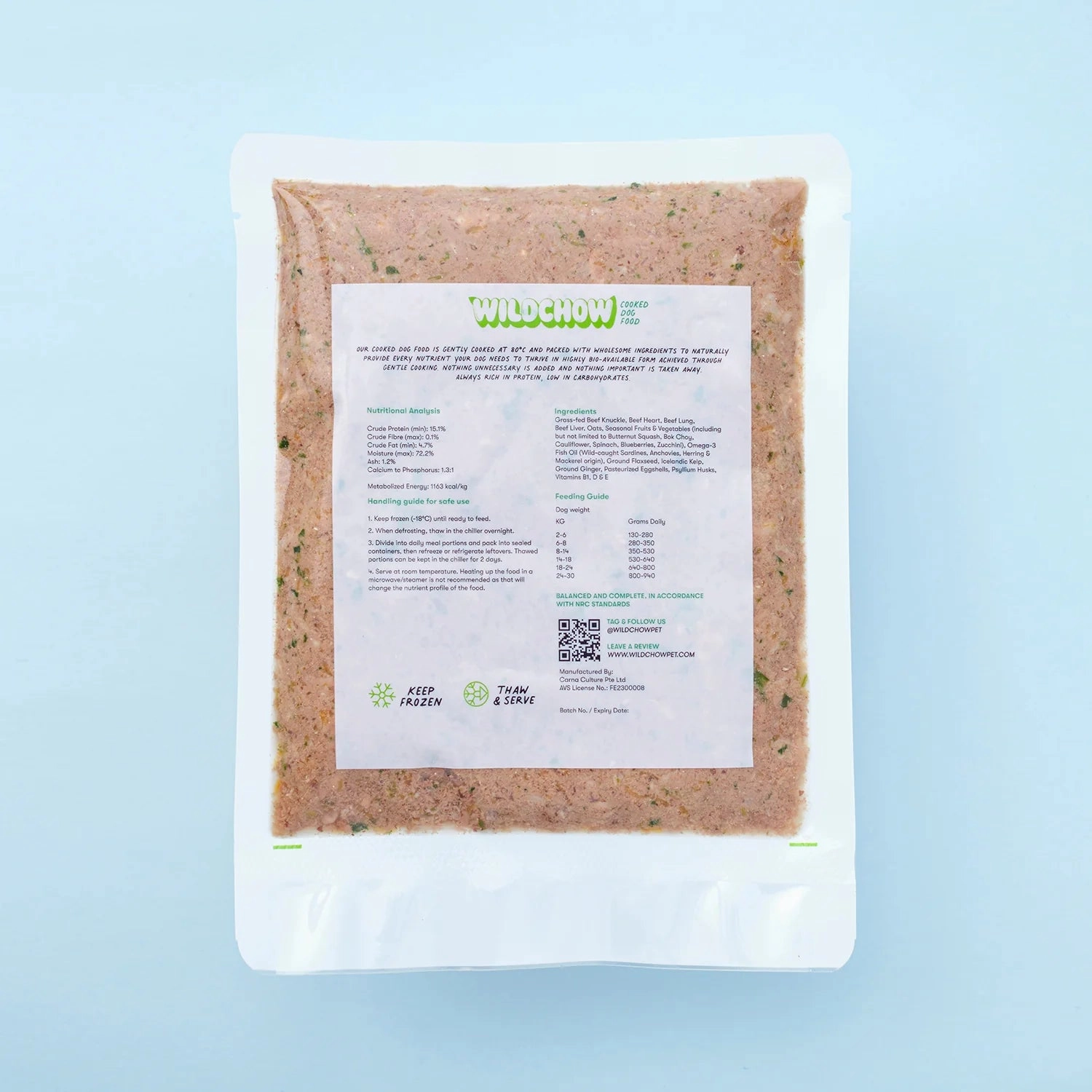 WildChow Cooked Dog Food (Beef)