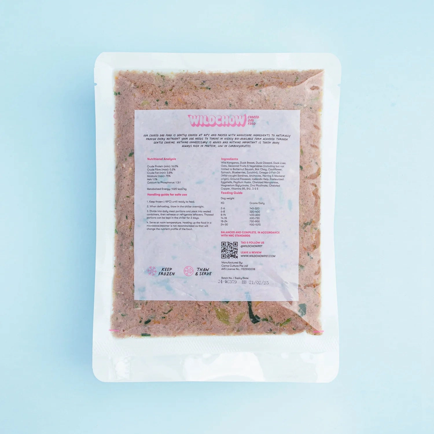WildChow Cooked Dog Food (Kangaroo)