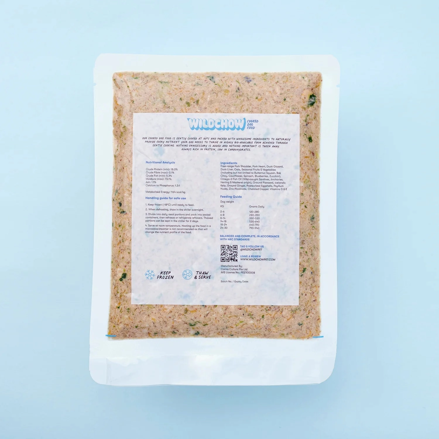 WildChow Cooked Dog Food (Pork)