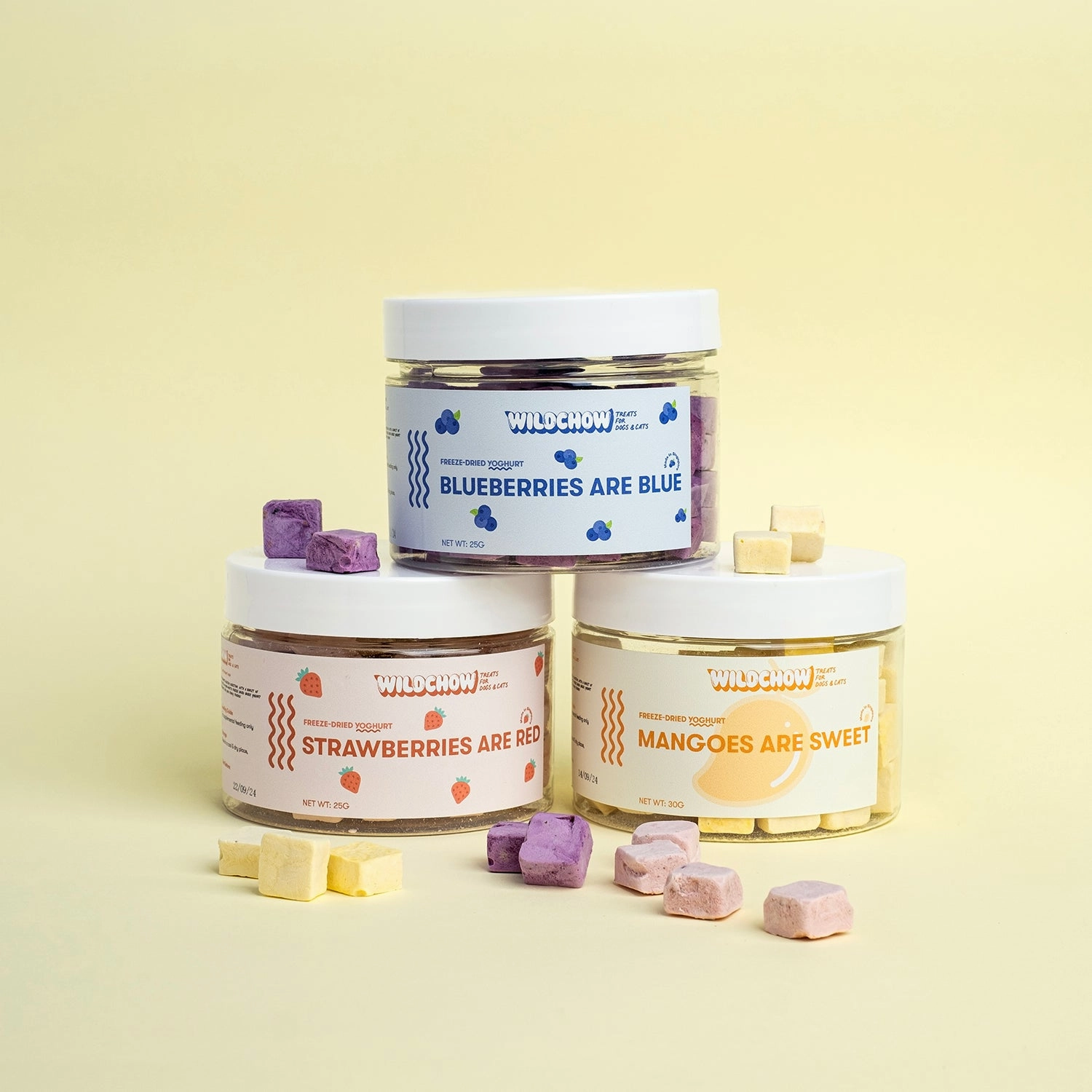 WildChow Freeze Dried Greek Yoghurt Dog Treats (Mangoes Are Sweet)