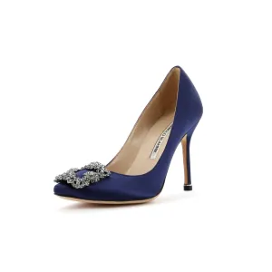 Women's Hangisi Pumps Satin 105 Shoes_Manolo-Blahnik