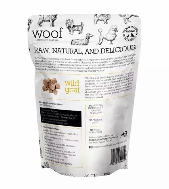 Woof Freeze Dried Raw Wild Goat Dog Treats