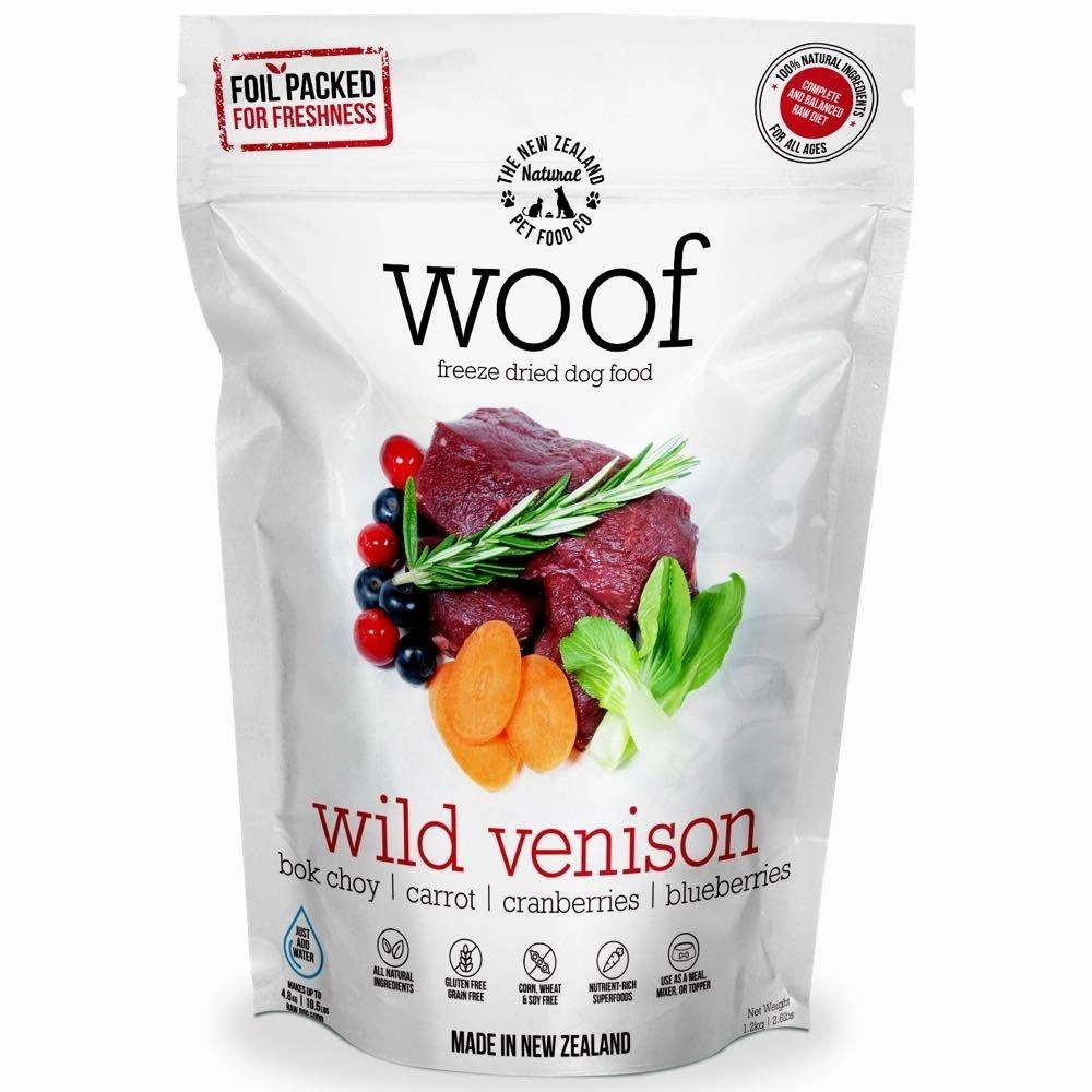 Woof Freeze Dried Raw Wild Venison Dog Food freeze-dried dog food,lightweight pet food