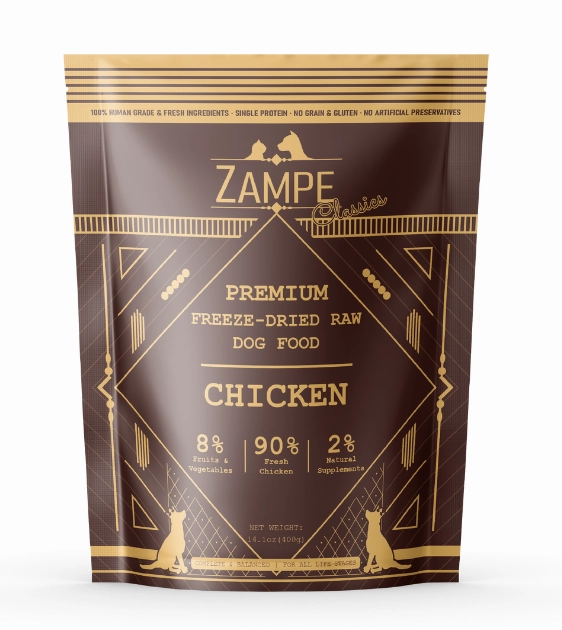 Zampe Freeze Dried Raw Chicken Slider Dog Food freeze-dried dog food,lightweight pet food