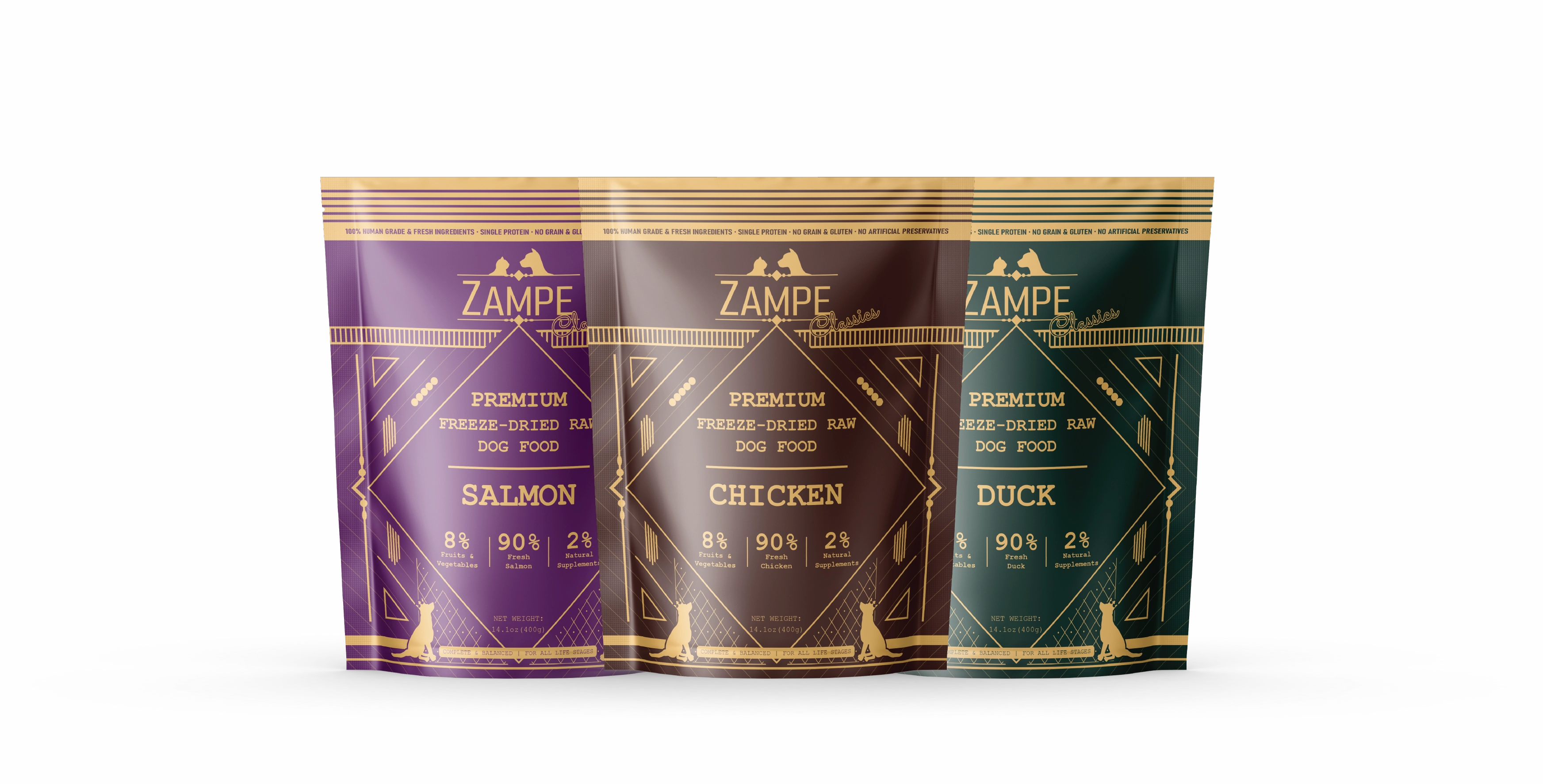 Zampe Freeze Dried Raw Duck Slider Dog Food