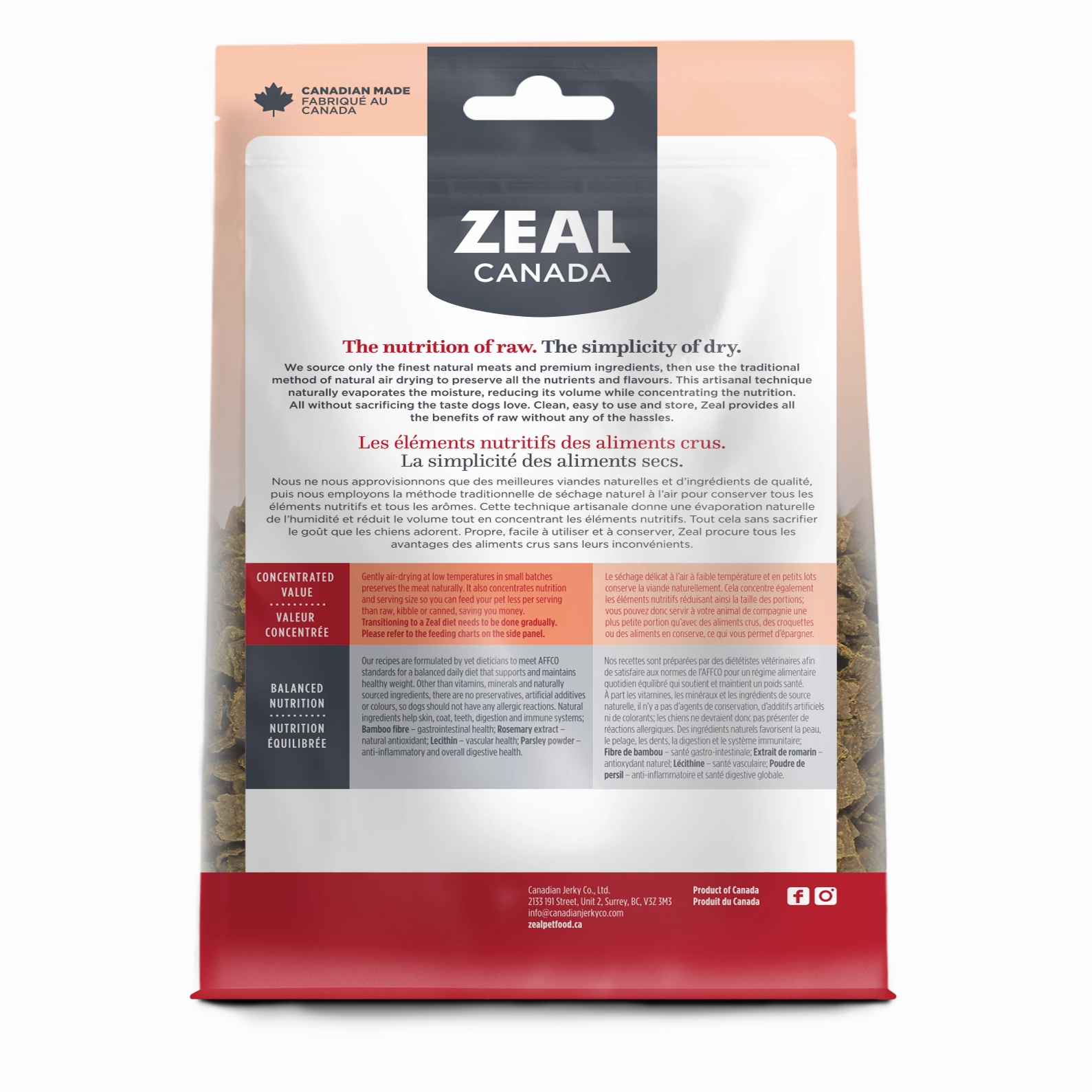 Zeal Canada Gently Air-Dried Dry Dog Food (Beef Recipe)
