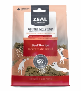 Zeal Canada Gently Air-Dried Dry Dog Food (Beef Recipe) air-dried dog food,dehydrated dog food