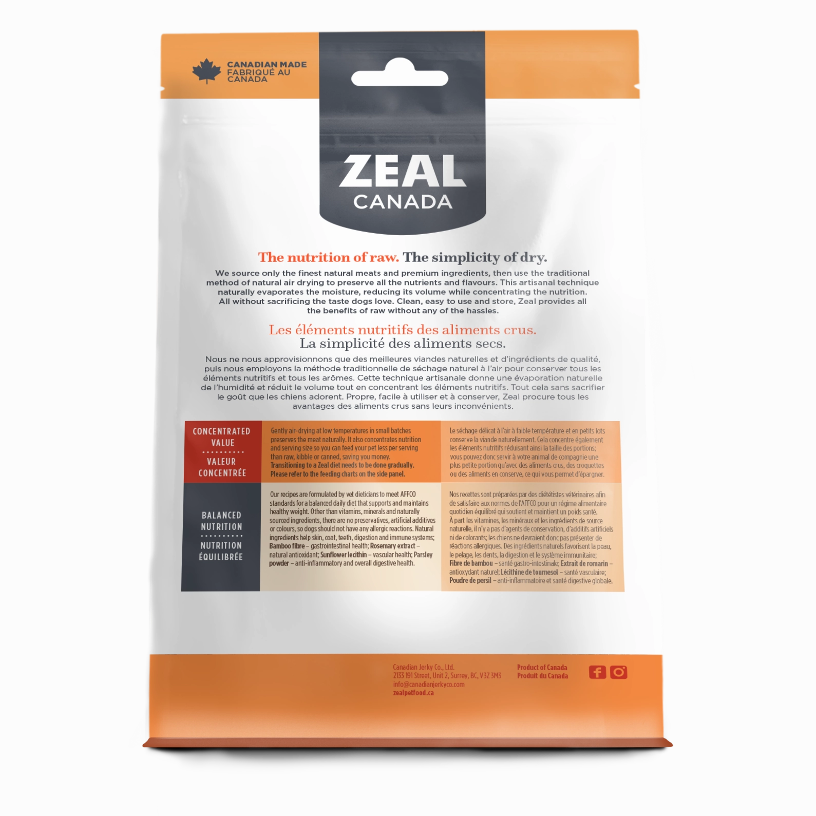 Zeal Canada Gently Air-Dried Dry Dog Food (Pork Recipe)
