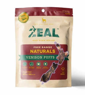 Zeal Free Range Air Dried Cat and Dog Treats (Venison Puffs) air-dried dog food,dehydrated dog food