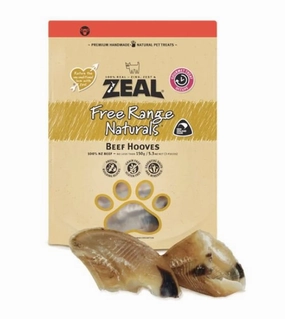 Zeal Free Range Air Dried Dog Treats (Beef Hooves) dog chews,dog bones