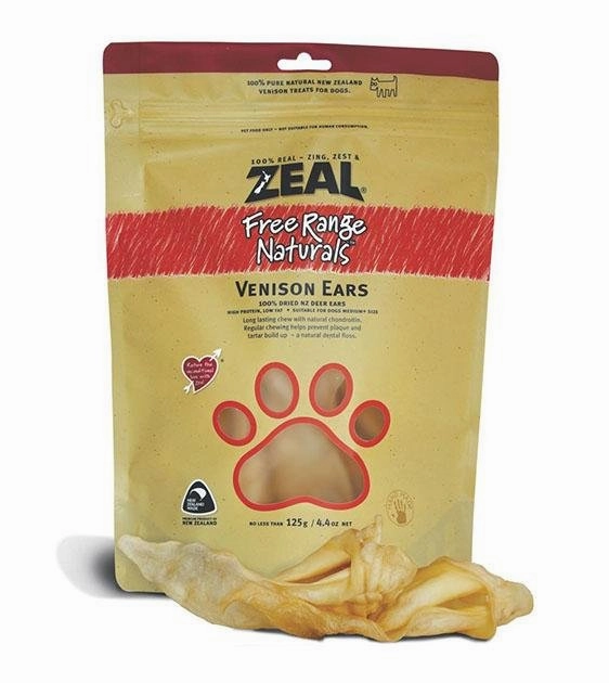 Zeal Free Range Air Dried Dog Treats (Venison Ears) air-dried dog food,dehydrated dog food