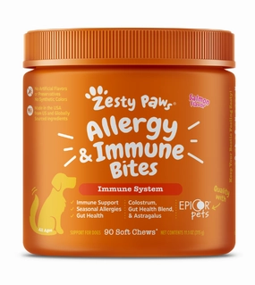 Zesty Paws Allergy & Immune Bites Immune System Supplements for Dogs (Salmon Flavour) pet housekeeping,dog mess kit