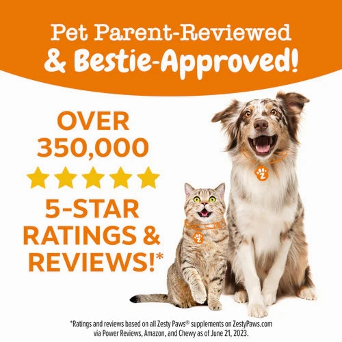 Zesty Paws Hip & Joint Bites Mobility Supplements for Dogs (Bacon Flavour)