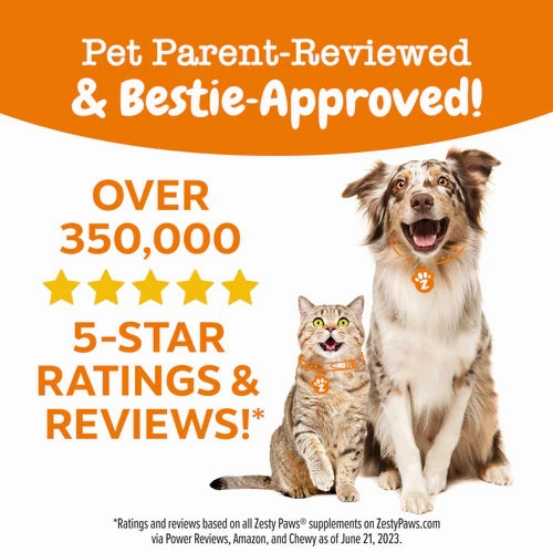 Zesty Paws Hip & Joint Bites Mobility Supplements for Dogs (Bacon Flavour)