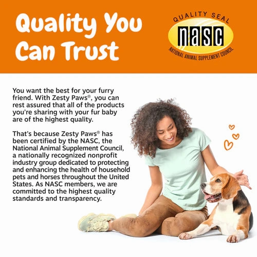 Zesty Paws Hip & Joint Bites Mobility Supplements for Dogs (Bacon Flavour)