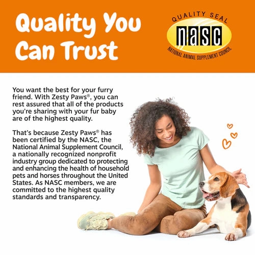 Zesty Paws Hip & Joint Bites Mobility Supplements for Dogs (Bacon Flavour)