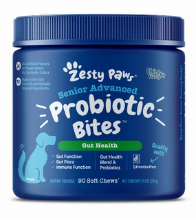 Zesty Paws Senior Advanced Probiotic Bites Dog Supplements (Chicken) pet housekeeping,dog mess kit
