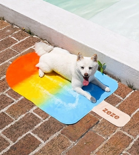 ZEZE Cooling Mat For Cats & Dogs (Rainbow Popsicle) dog bed,pet blanket