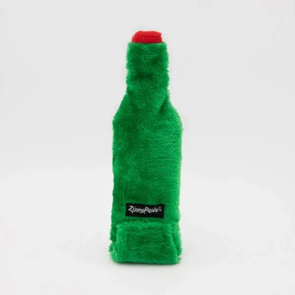 ZippyPaws Happy Hour Crusherz Christmas Holiday Dog Toy (Reindeer Beer)