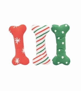 ZippyPaws Holiday Patterned Bones Dog Toy (Regular 3-Pack) pet souvenir,gift item