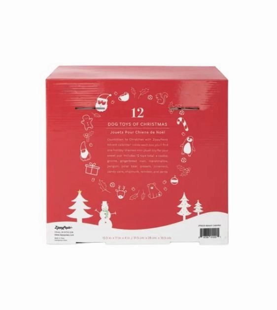 ZippyPaws Squeaker Holiday Advent Calendar (12-Toys Pack)