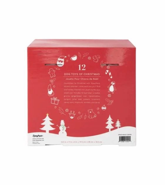 ZippyPaws Squeaker Holiday Advent Calendar (12-Toys Pack)